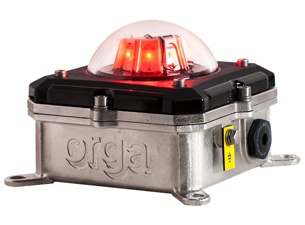 Orga Obstr. Light - L85EX-R-AC-10 10cd, 100-254V, 50-60Hz, IP66, 2xM25