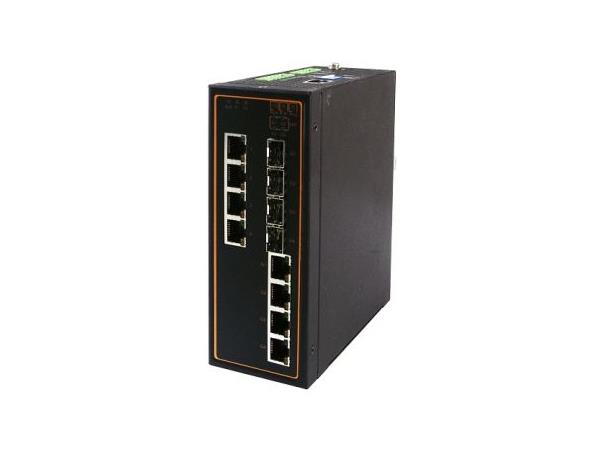 ATOP 8-Port Managed Ethernet Switch 4xRJ45 100Mbit PoE, 4xSFP 1000mbit