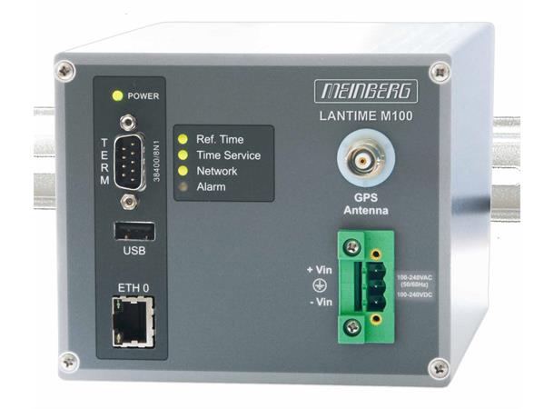 Meinberg LANTIME M100/GPS, DIN-rail, DC Inkl. GPS antenne og 20m RG58 kabel