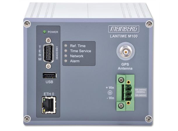 Meinberg LANTIME M100/GPS, DIN-rail, DC Inkl. GPS antenne og 20m RG58 kabel
