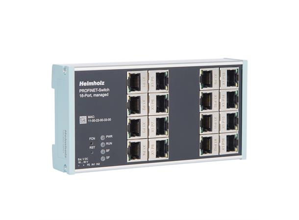 PROFINET-Switch 16-port, managed For din-rail