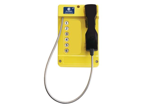 Commander VoIP, 6 button, steel cord Yellow, IP65
