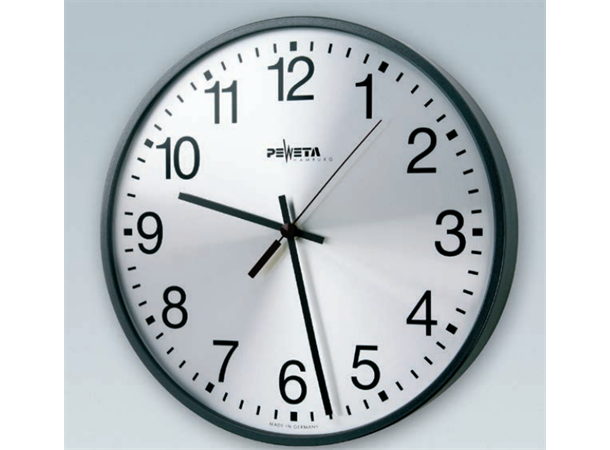 Peweta Analog Wall Clock NTP 300mm PoE, Arabic numerals, IP40
