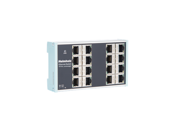 Ethernet-Switch 16-port, unmanaged 10/100/1000 MBit for din-rail