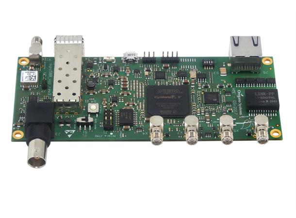 Oregano syn1588® VIP Evaluation Board-3 SFP, RJ45, GPS antenna.