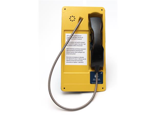 Titan VoIP- SIP 0 button (CB) Yellow IP65, 745mm armoured cable, W/DHCP