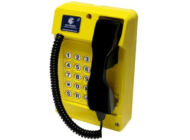 Commander VoIP, 18 button, curly cord Yellow, IP66