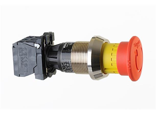 HarmAtex Exd Mushroom Head (turn - rel) Ø40 NO+NC, diam 30p1,5