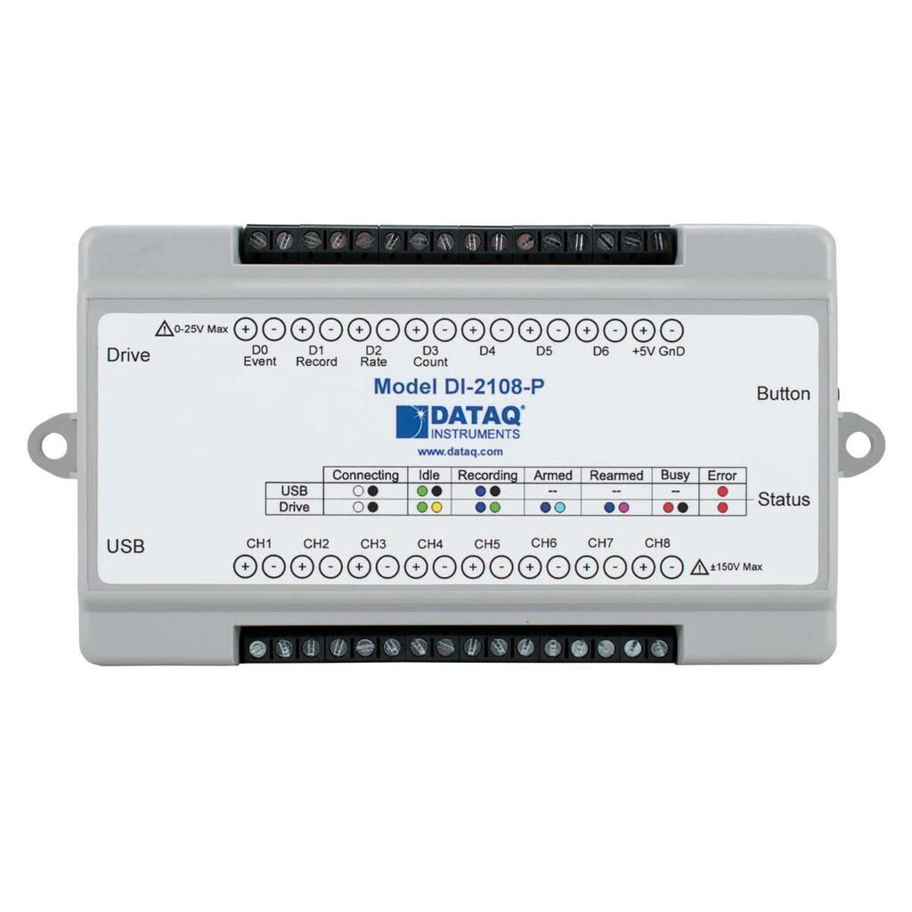 Dataq DI-2108-P High power USB DAQ 6-bit resolution, 160,000 S/s ...