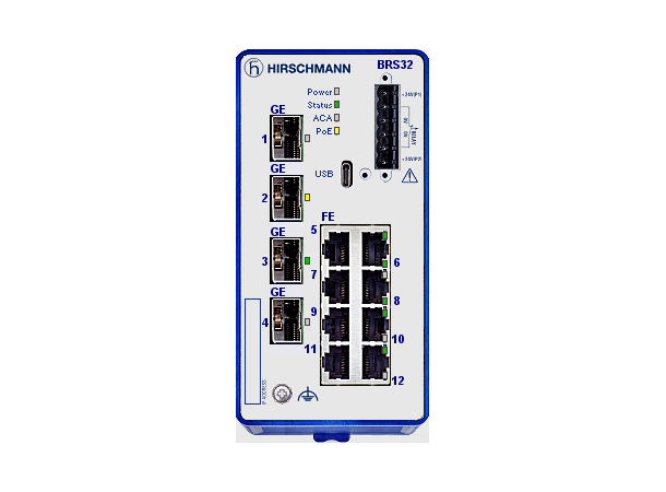 Hirschmann BOBCAT 8xFE, 4xSFP, PoE BRS32-0804OOOO-SPCZ99HHSEAXX.X.XX