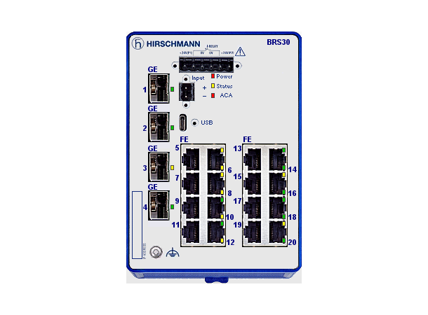 Hirschmann BOBCAT 16xTX, 4xSFP BRS30-1604OOOO-ETDVU9HHSESXX.X.XX