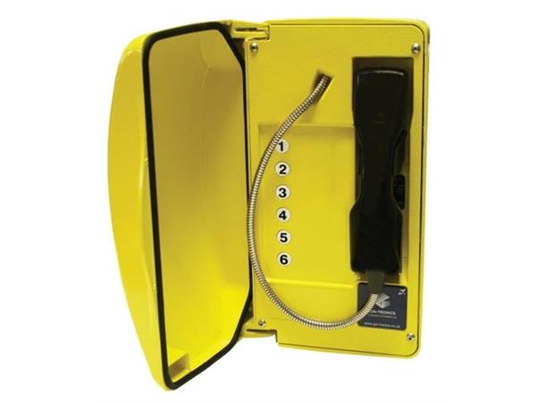 Titan GSM, 6 button, steel cord Yellow, IP66 with door closed