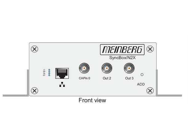 Meinberg SyncBoxN2X/PP-2/CAP-1/DC DC, 1xBNC-trigger,1xBNC-PPO, RS232