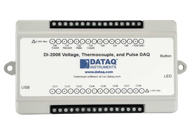 Dataq DI-2008 DAQ & Data Logger System 4-8 Isolated Analog Inputs, ±50V, 16-bit