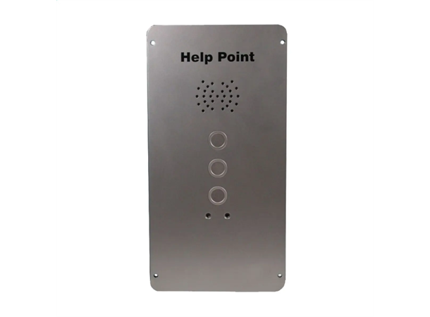 VR 3 button help point - VoIP Handsfree - Grey metal faceplate - IP65
