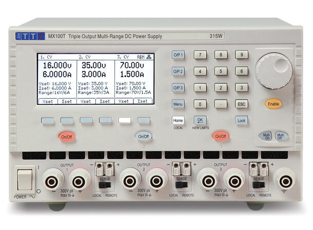 AimTTi MX serie DC Powersupply 3 or 4 outputs, w/wo remote control