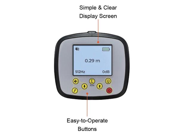 TVBTech, TPL200 Pipe and cable locator 512Hz, 640Hz, 33Khz, Power-50Hz & 60Hz