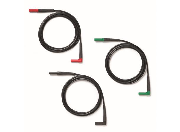 Fluke TL324-RGB, CAT III 1500V, Suregrip Silikontestledningssett rett til vinklet