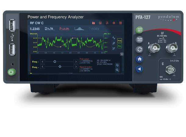 Power and Frequency Analyzer 15 GHz, 14ps resolution, TCXO