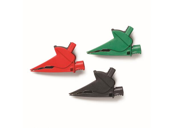 Fluke AC385-RGB, CAT III 1500V, Suregrip store krokodilleklemmer